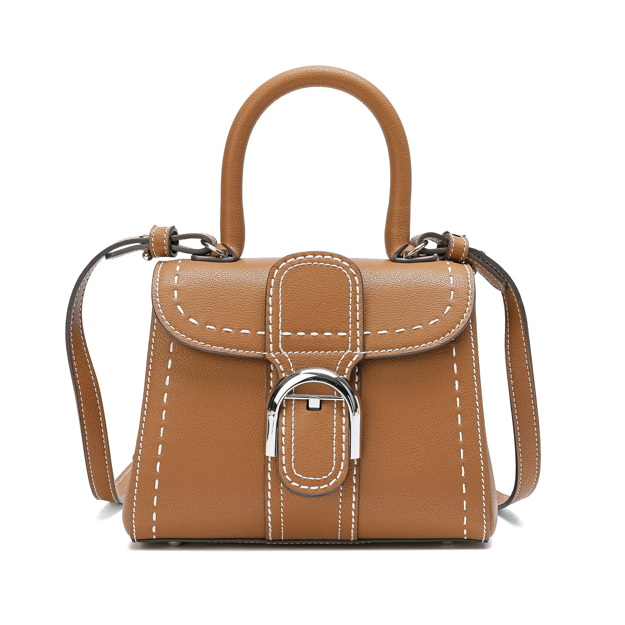 Tiffany & Fred Full-Grain Leather Satchel/Shoulder Bag