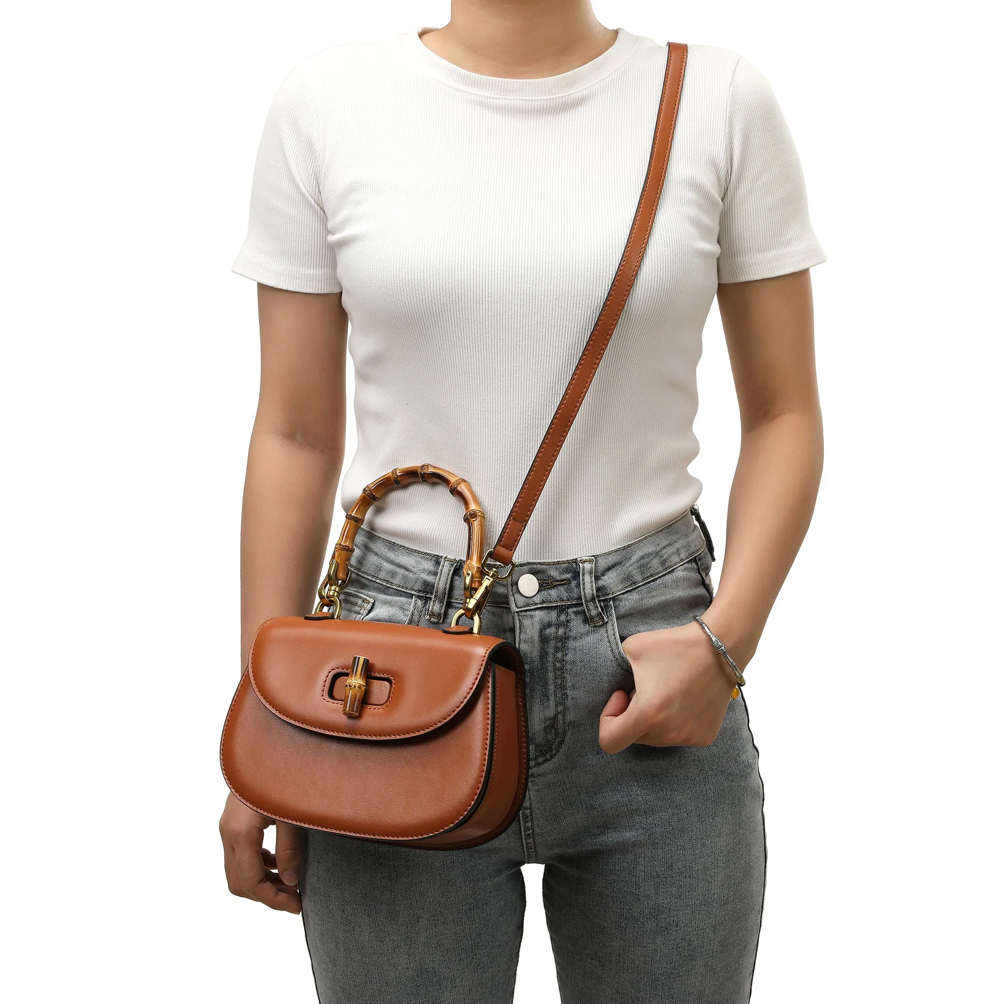 Tiffany & Fred Smooth Leather Satchel/Shoulder Bag