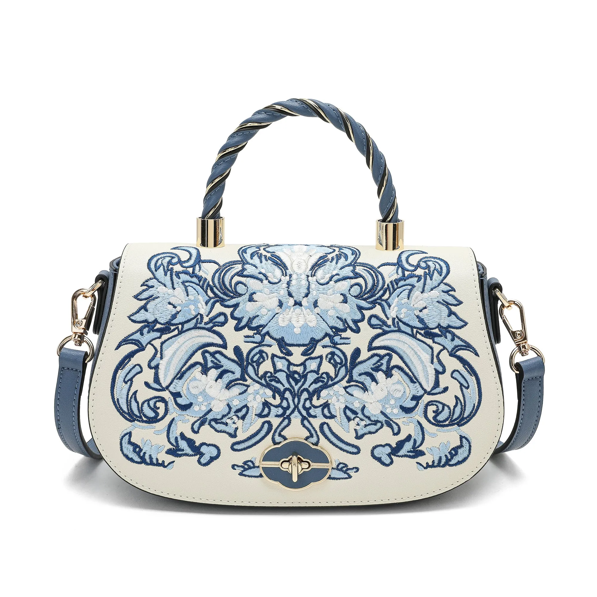 Tiffany & Fred Smooth Sewn Satchel/Shoulder Bag