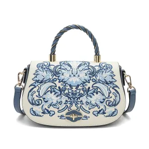 Tiffany & Fred Smooth Sewn Satchel/Shoulder Bag
