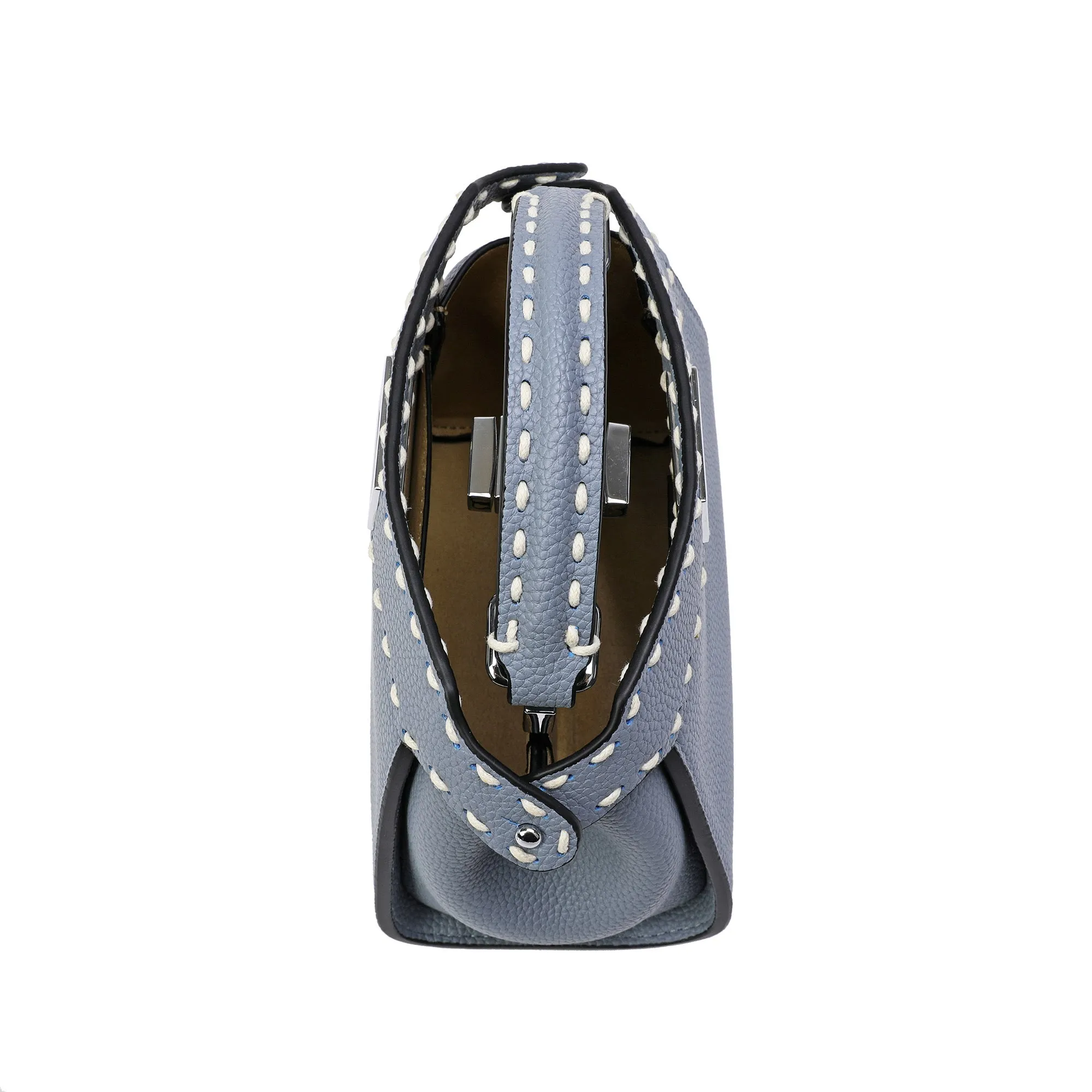 Tiffany & Fred Top-Grain Leather Satchel/Shoulder Bag
