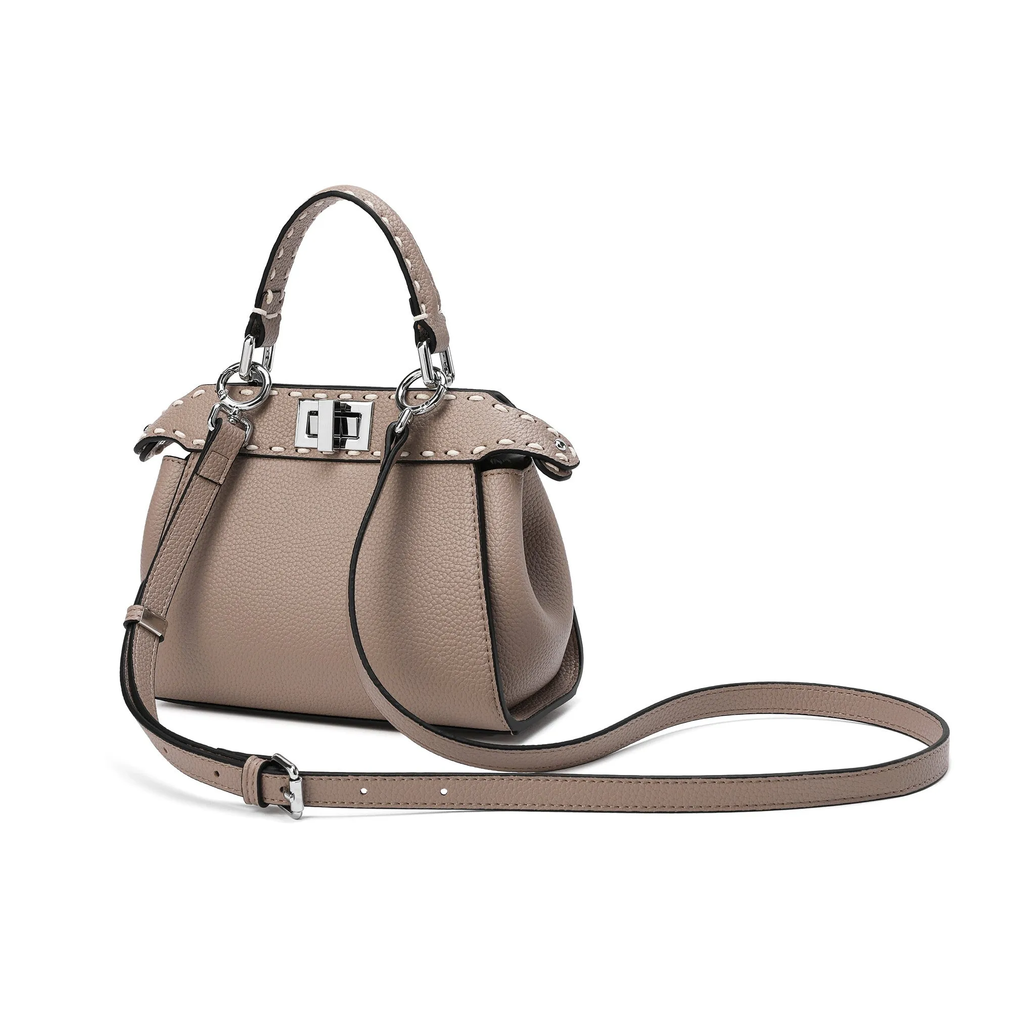 Tiffany & Fred Top-Grain Leather Satchel/Shoulder Bag