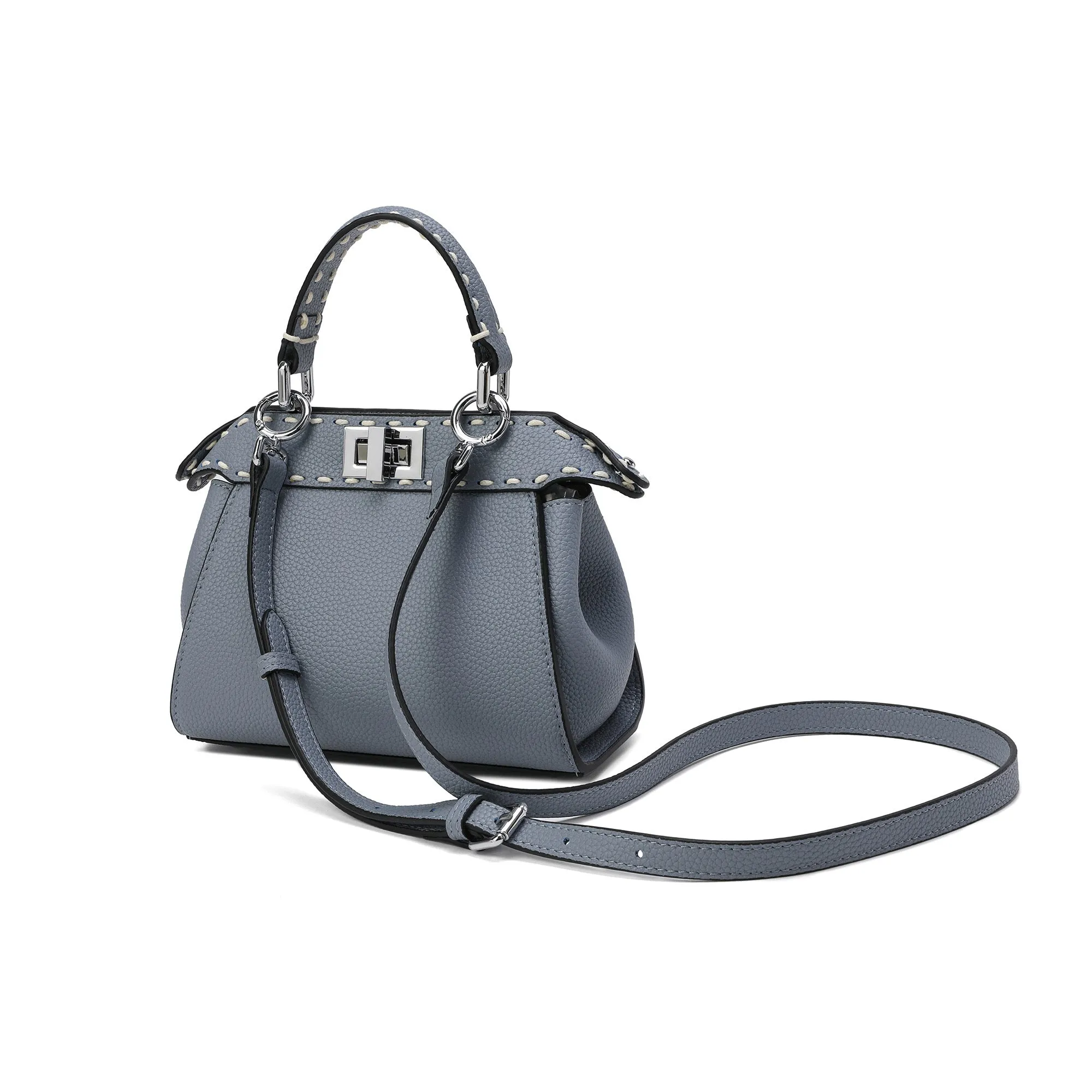 Tiffany & Fred Top-Grain Leather Satchel/Shoulder Bag