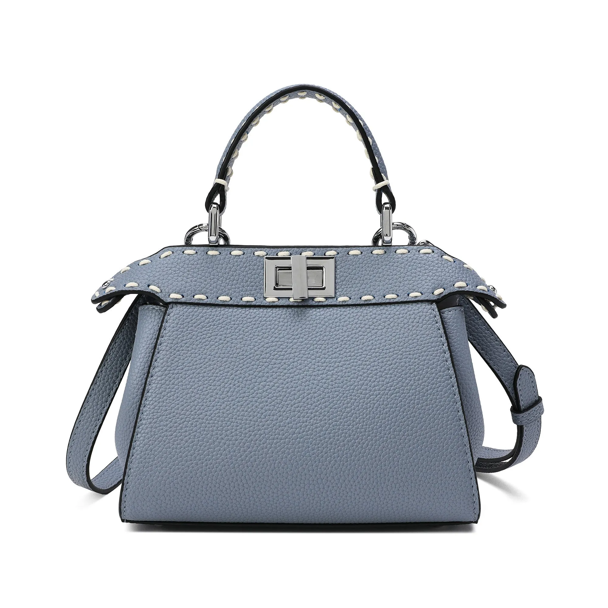 Tiffany & Fred Top-Grain Leather Satchel/Shoulder Bag