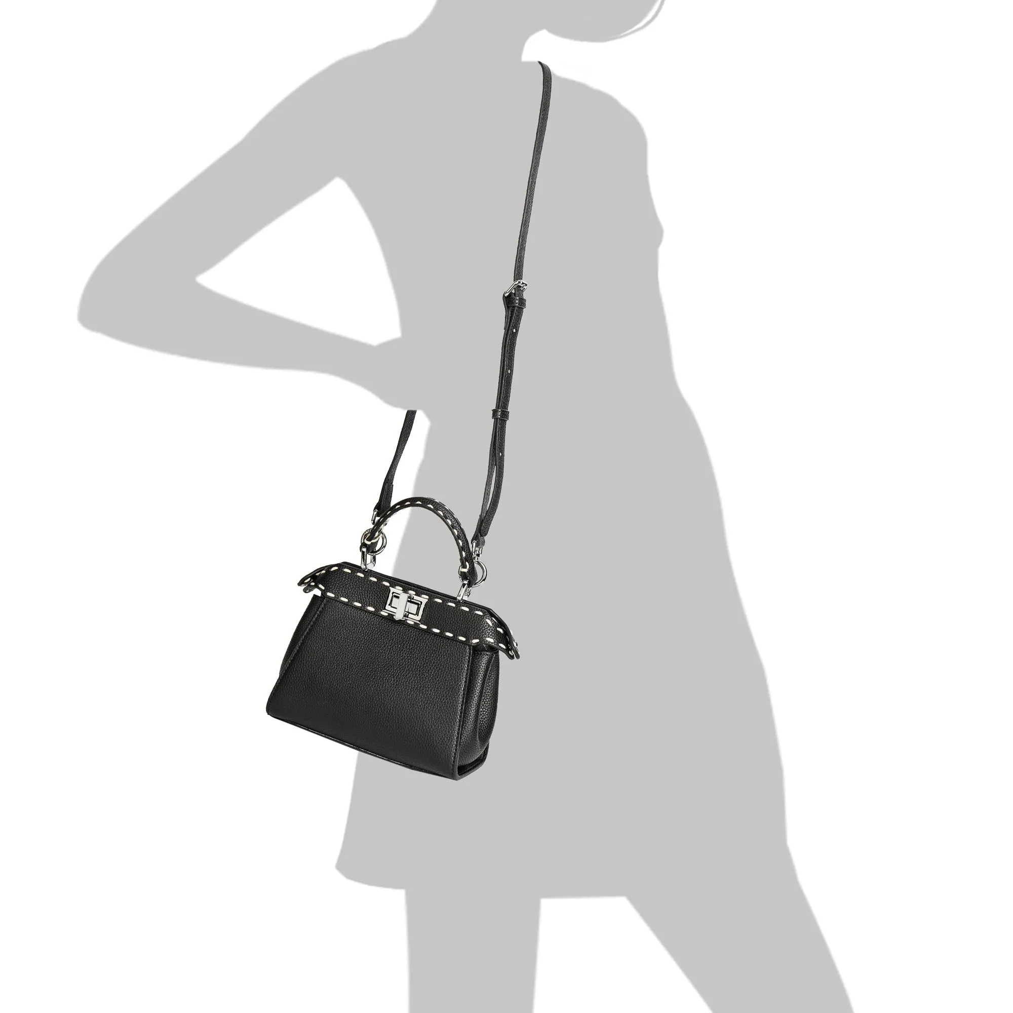 Tiffany & Fred Top-Grain Leather Satchel/Shoulder Bag