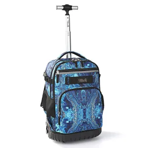 Tilami Blue Wave 18 inch Kids Rolling Backpack