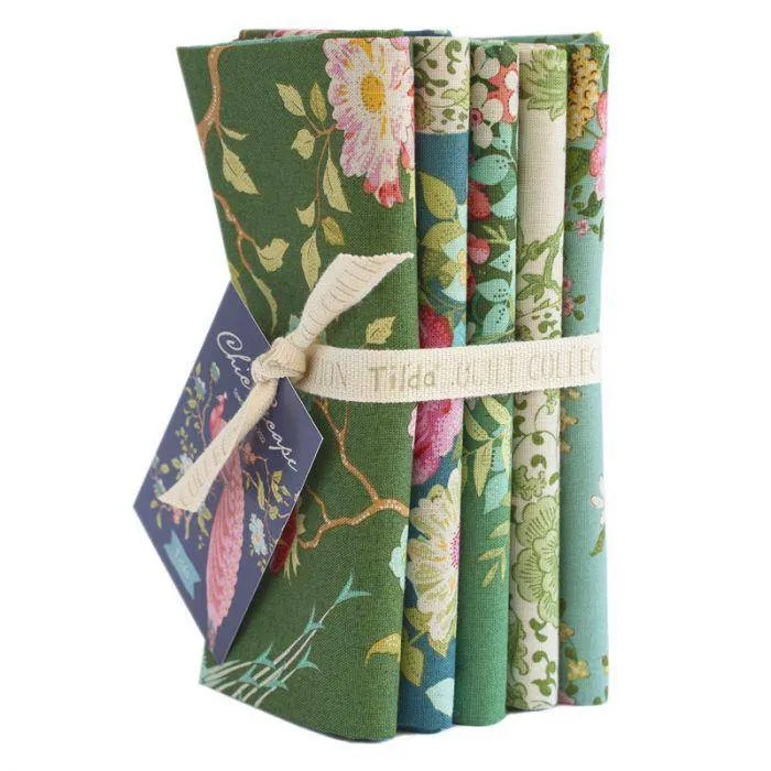 Tilda Chic Escape - Fat Quarter Pack - Green (5)