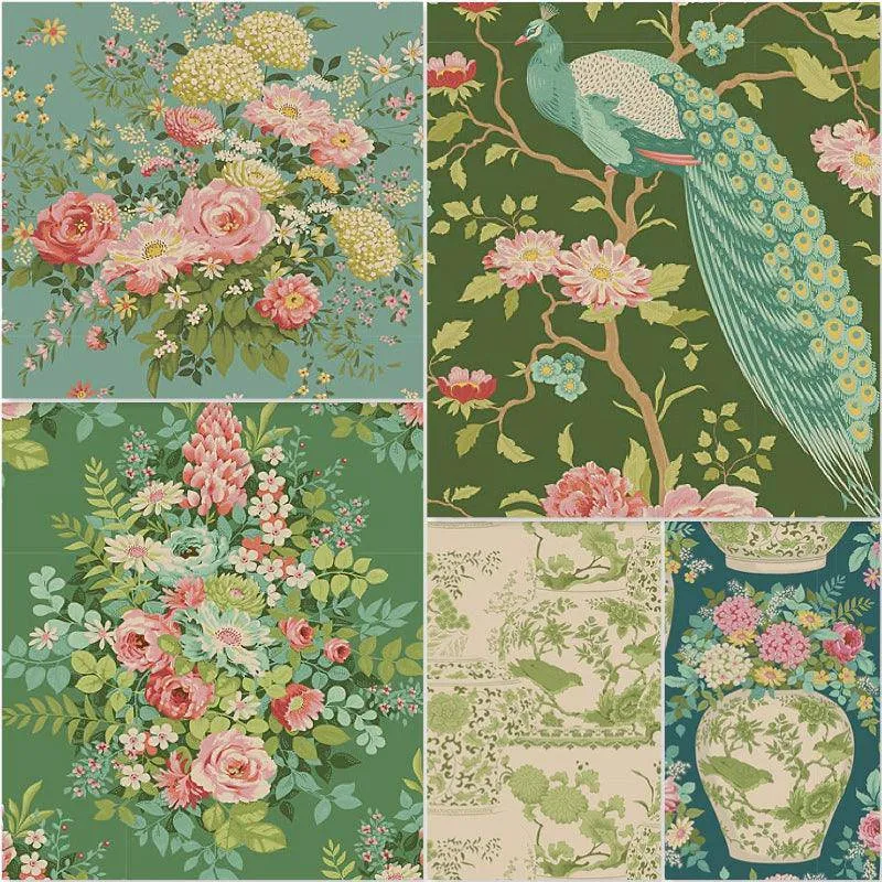 Tilda Chic Escape - Fat Quarter Pack - Green (5)