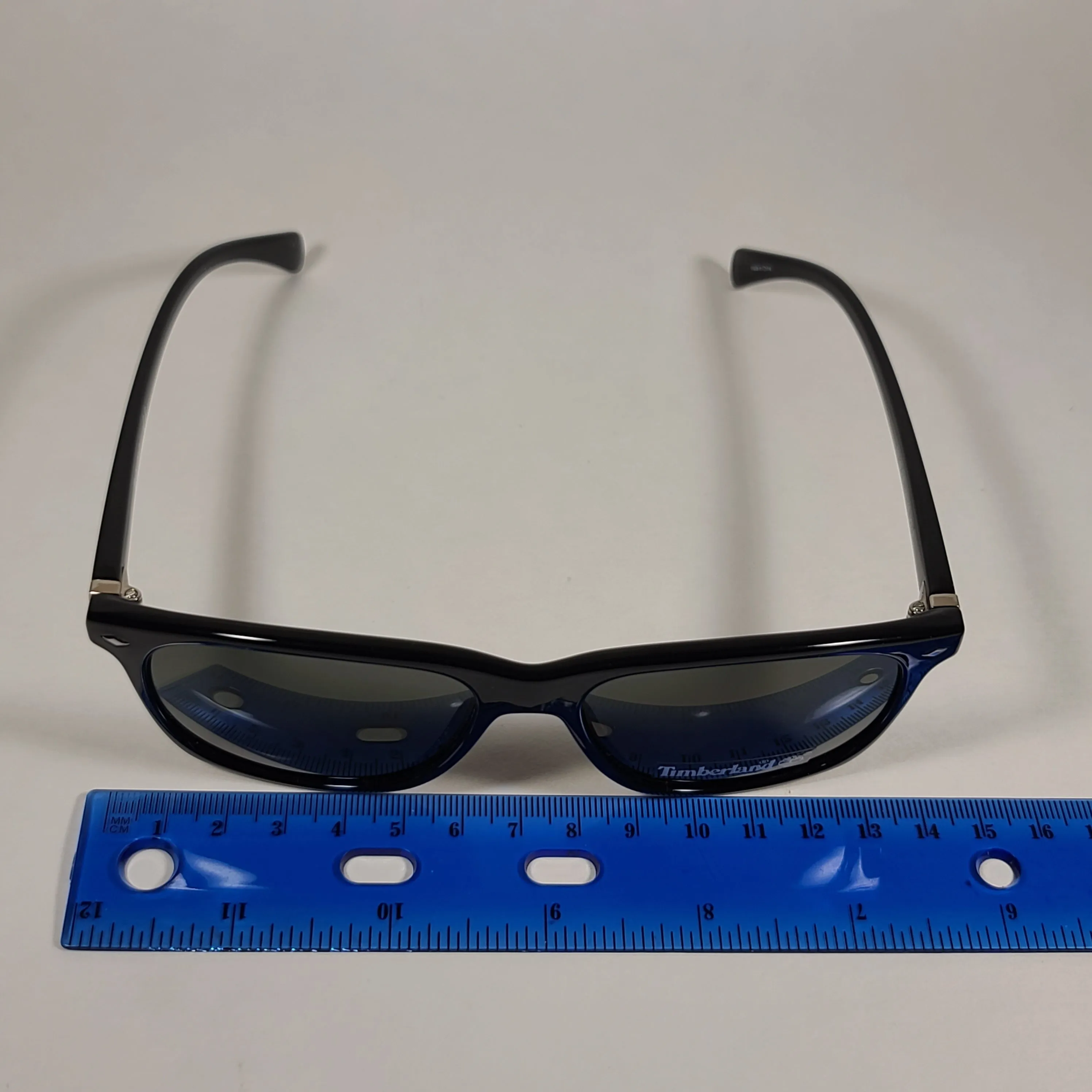 Timberland Square Sunglasses Shiny Black Frame Green Lens TB7140 01N