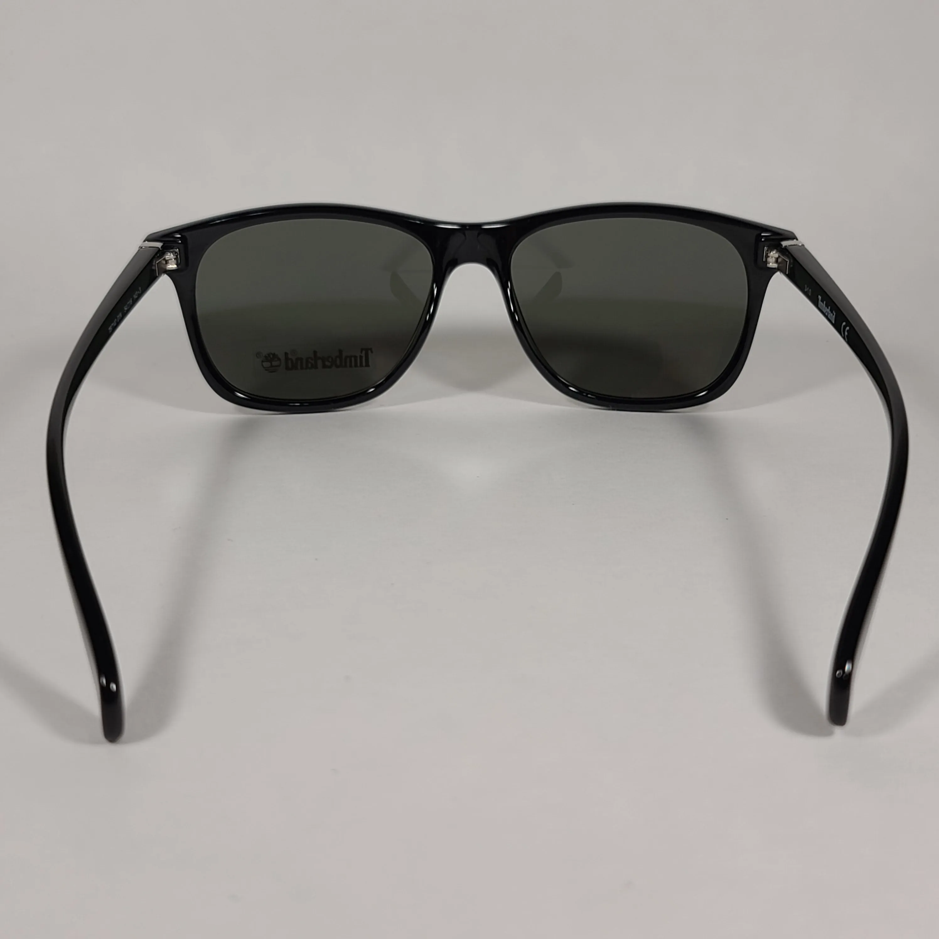 Timberland Square Sunglasses Shiny Black Frame Green Lens TB7140 01N