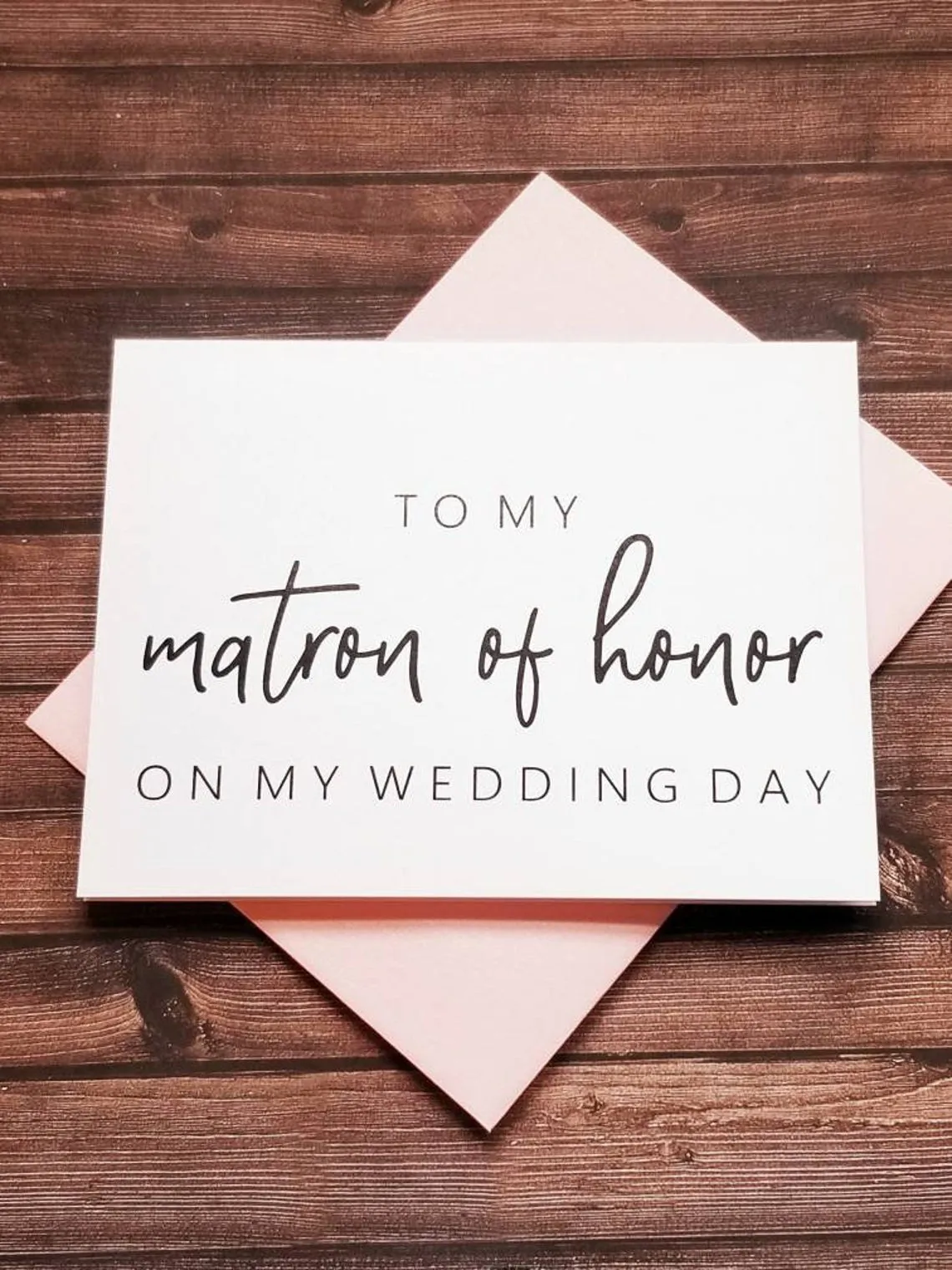 To My Matron Of Honor