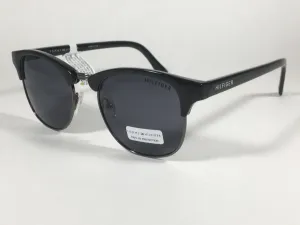 Tommy Hilfiger "Bryan" Square Club Sunglasses Black Gunmetal Gray Lens BRYAN MP OU107