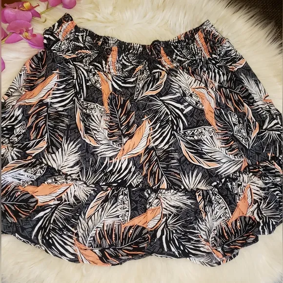 🦜Torrid Tropical Mini Challis Smocked Waist Skirt NWT 3x
