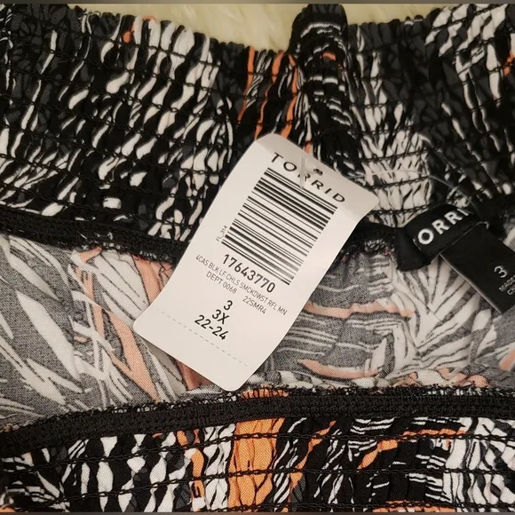 🦜Torrid Tropical Mini Challis Smocked Waist Skirt NWT 3x