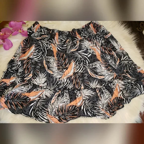 🦜Torrid Tropical Mini Challis Smocked Waist Skirt NWT 3x