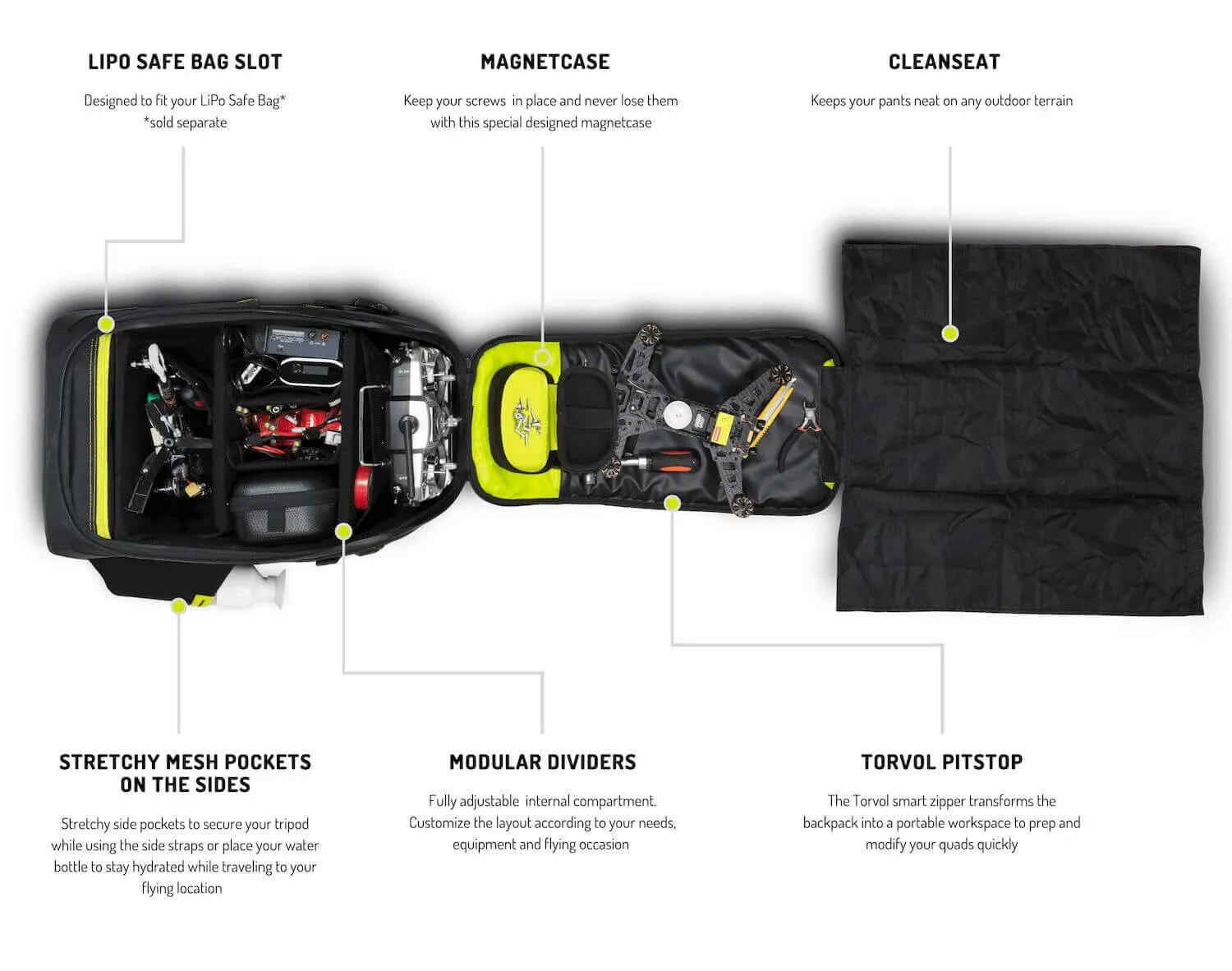 Torvol Quad Pitstop Backpack V2 FPV Racing & Freestyle Drohnen Rucksack
