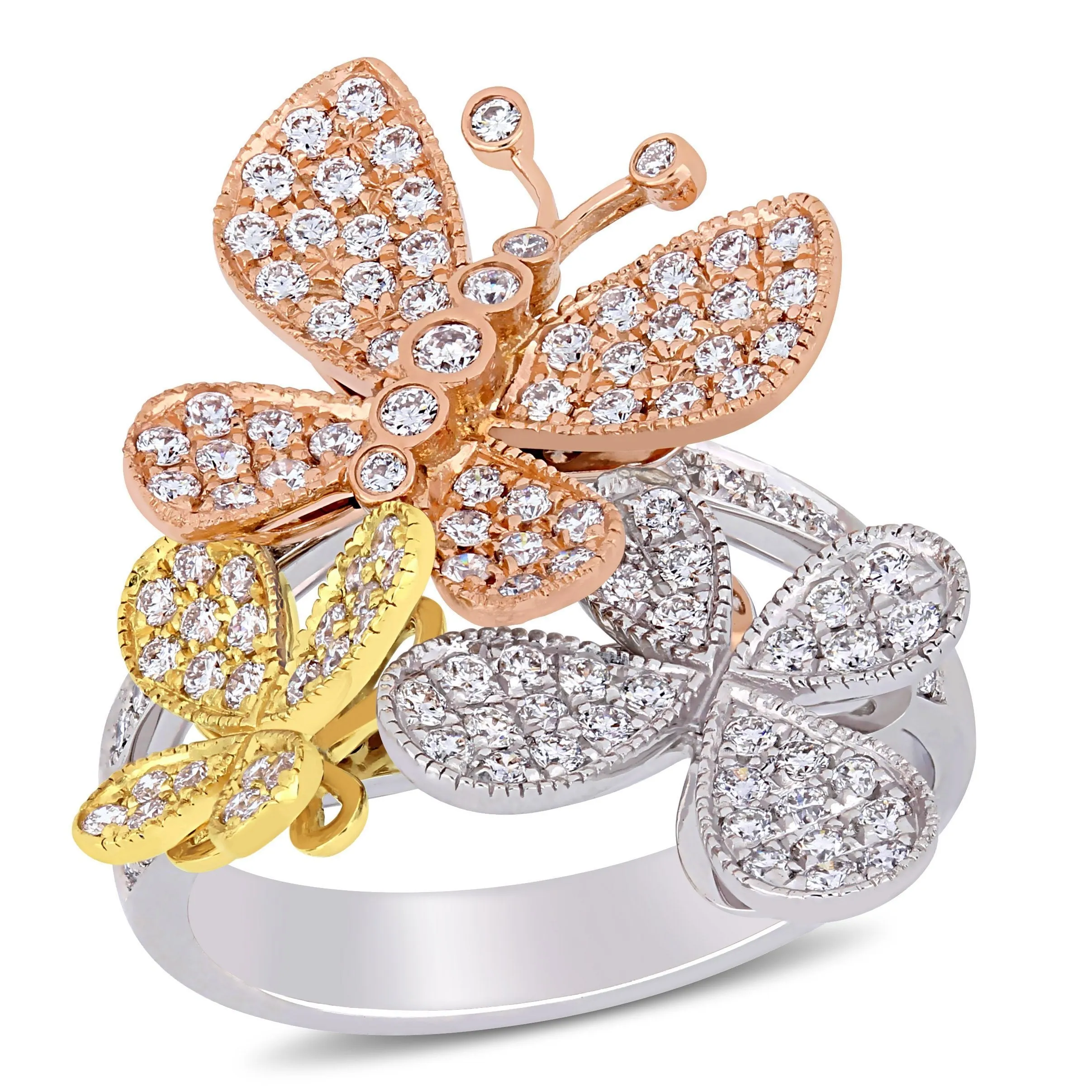 Tri Butterfly Stunning Ring