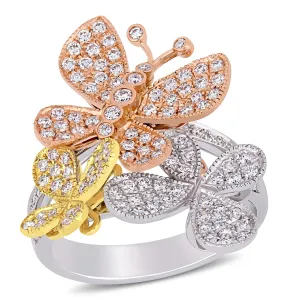 Tri Butterfly Stunning Ring