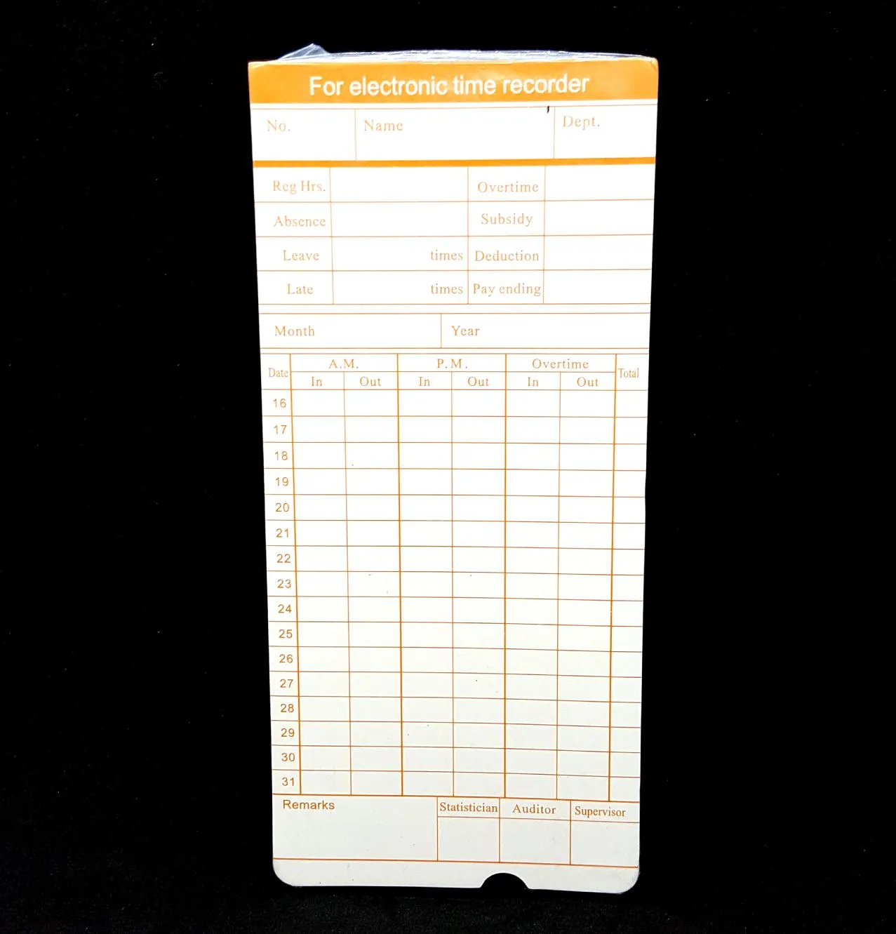 Uni 700 Time Card 50's