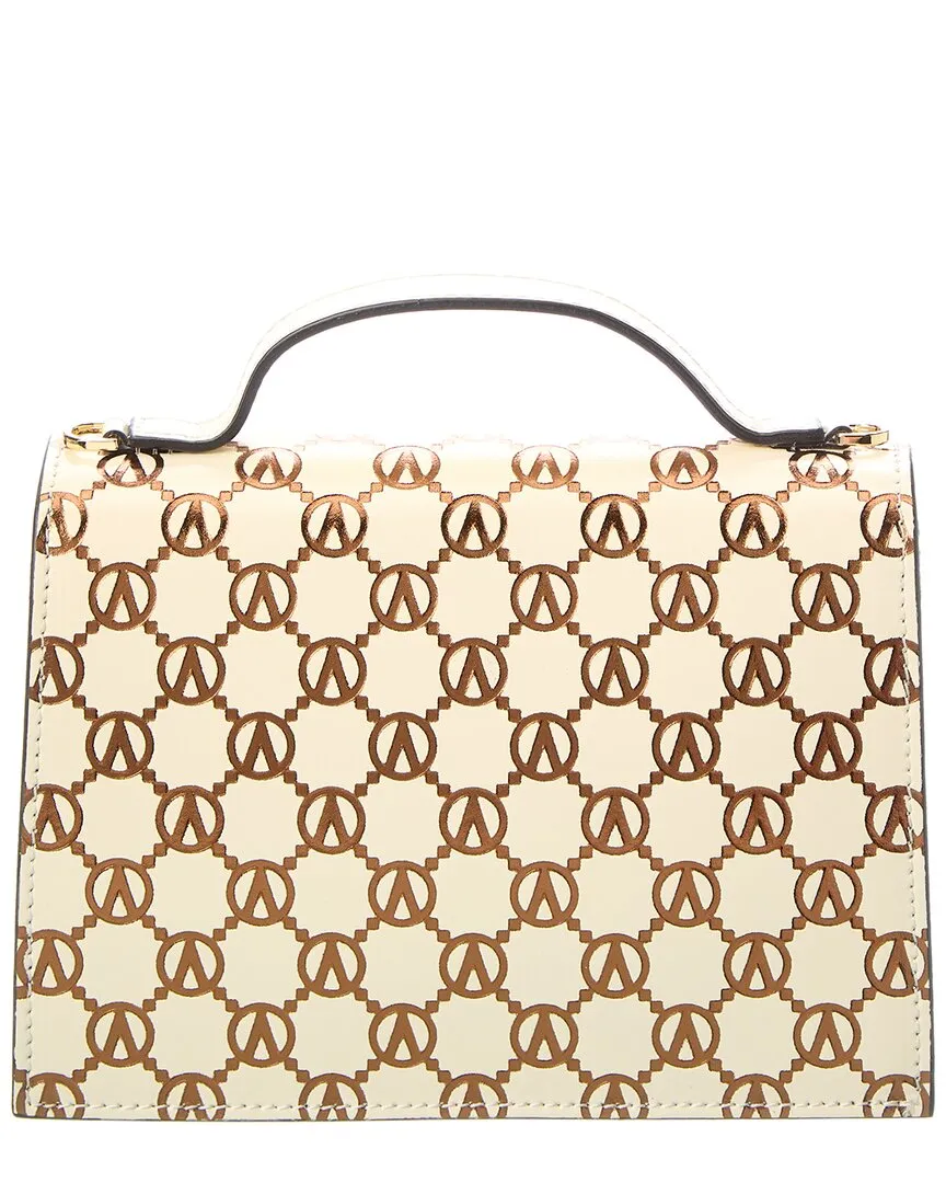Valentino by Mario Valentino Titti Monogram Leather Satchel