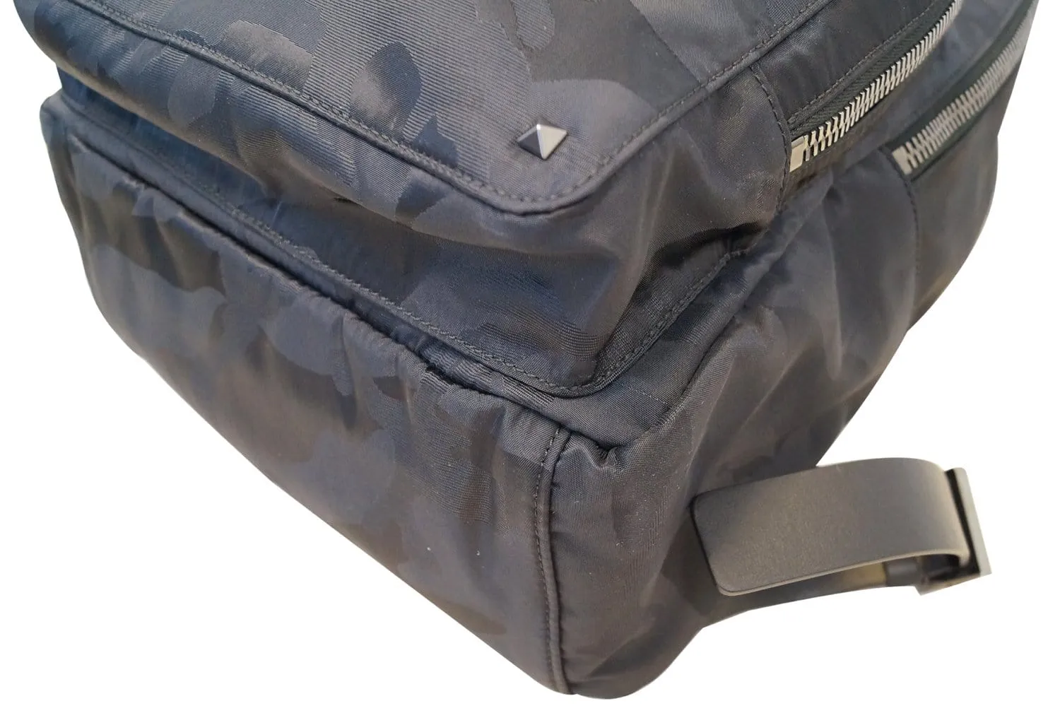 VALENTINO Nylon Jacquard Camo Backpack Black