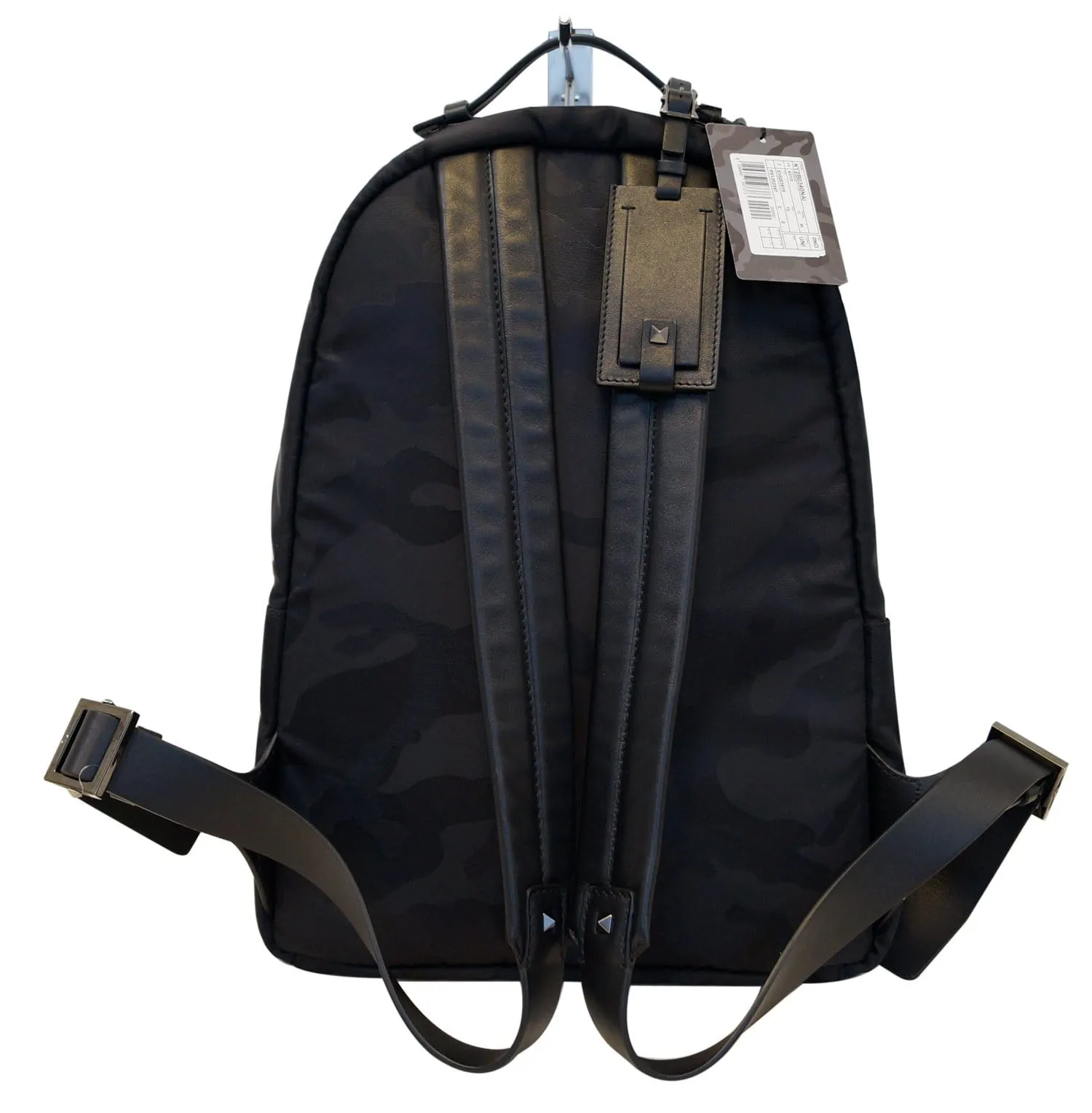 VALENTINO Nylon Jacquard Camo Backpack Black