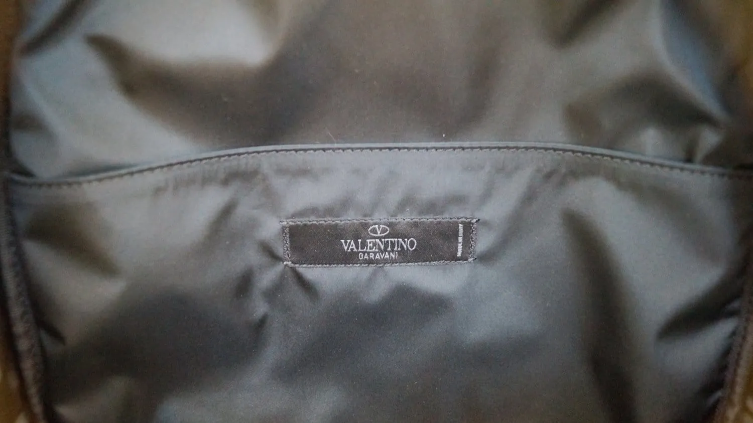 VALENTINO Nylon Jacquard Camo Backpack Black