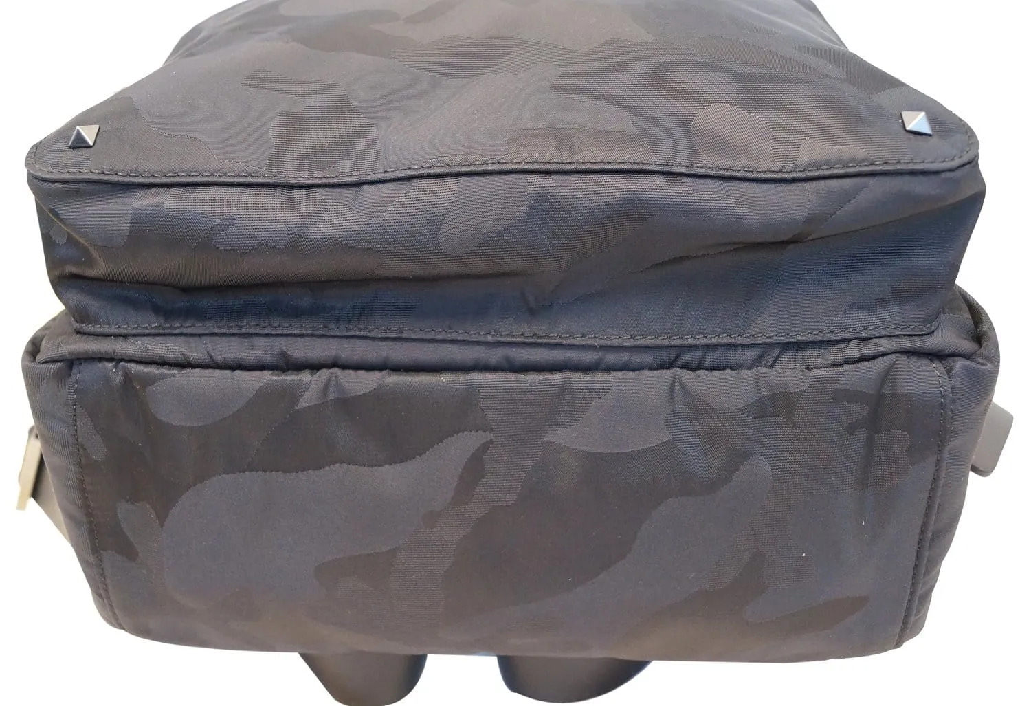 VALENTINO Nylon Jacquard Camo Backpack Black