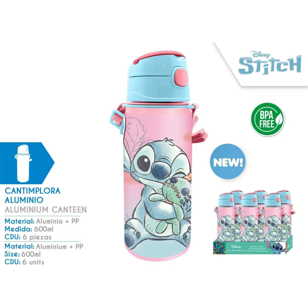 Vatnsbrúsi bleikur - Stitch ál brúsi 600 ml