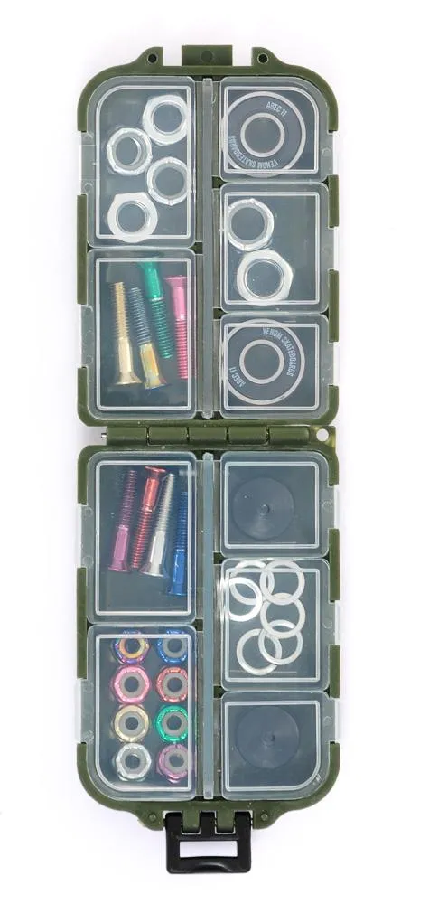 Venom Skateboards 27pc Ultimate Hardware Gift Pack inc Storage Box
