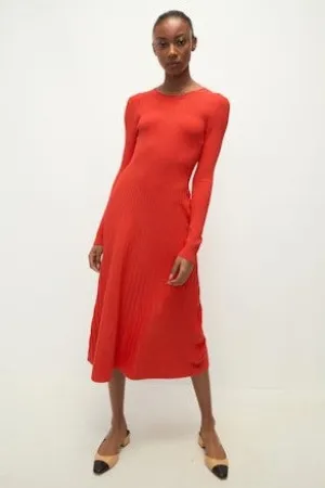 Veronica Beard Nami Knit Dress - Poppy