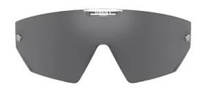 Versace VE 4461 148/6V Shield Plastic Clear Sunglasses with Grey Mirror Lens