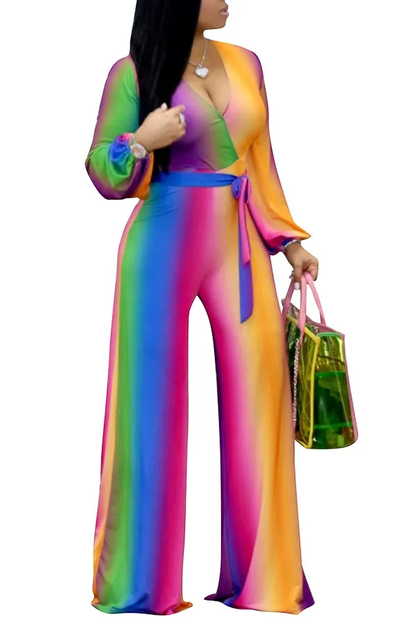 Vibrant Belted Jumpsuit