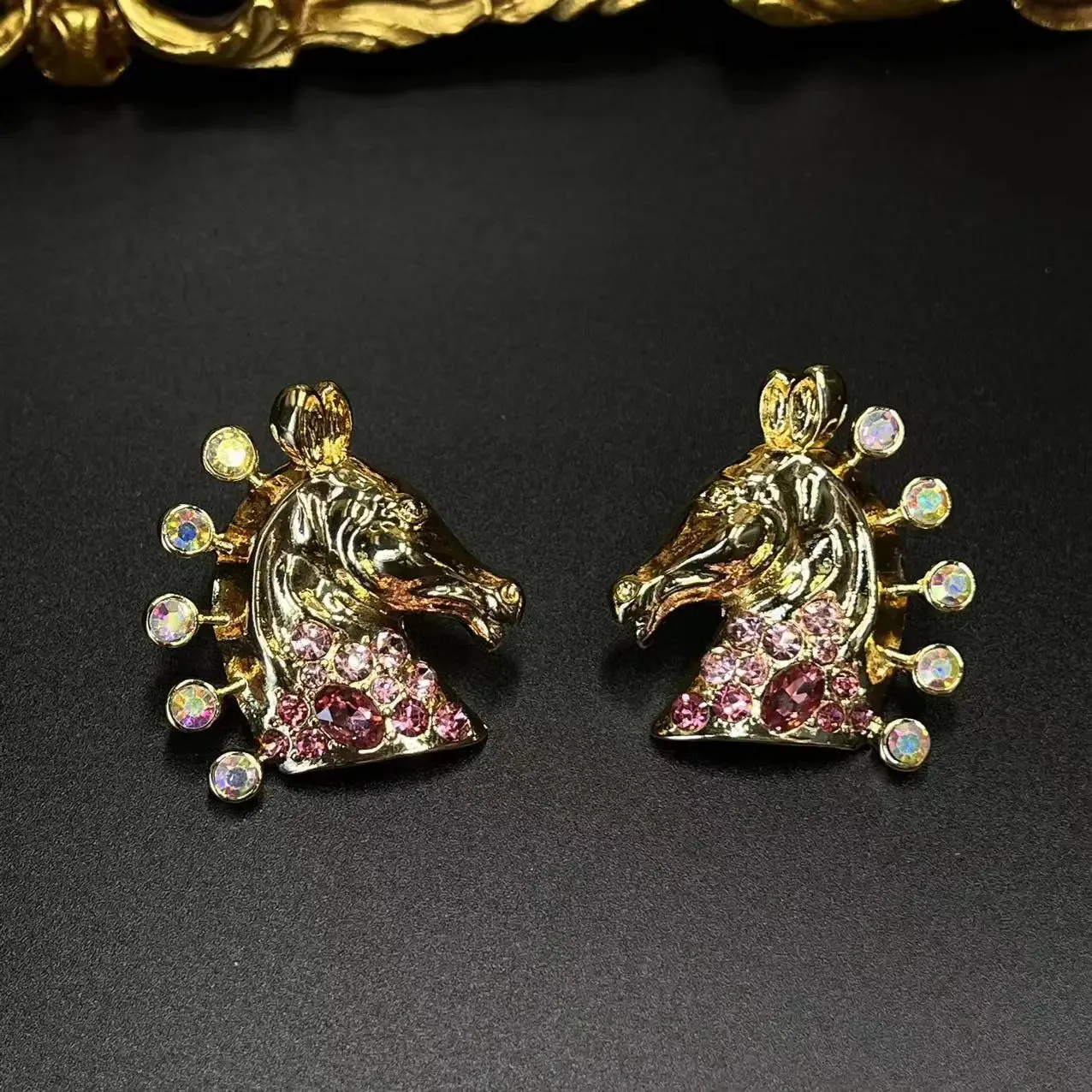 Vintage Circus Double Horse Necklace