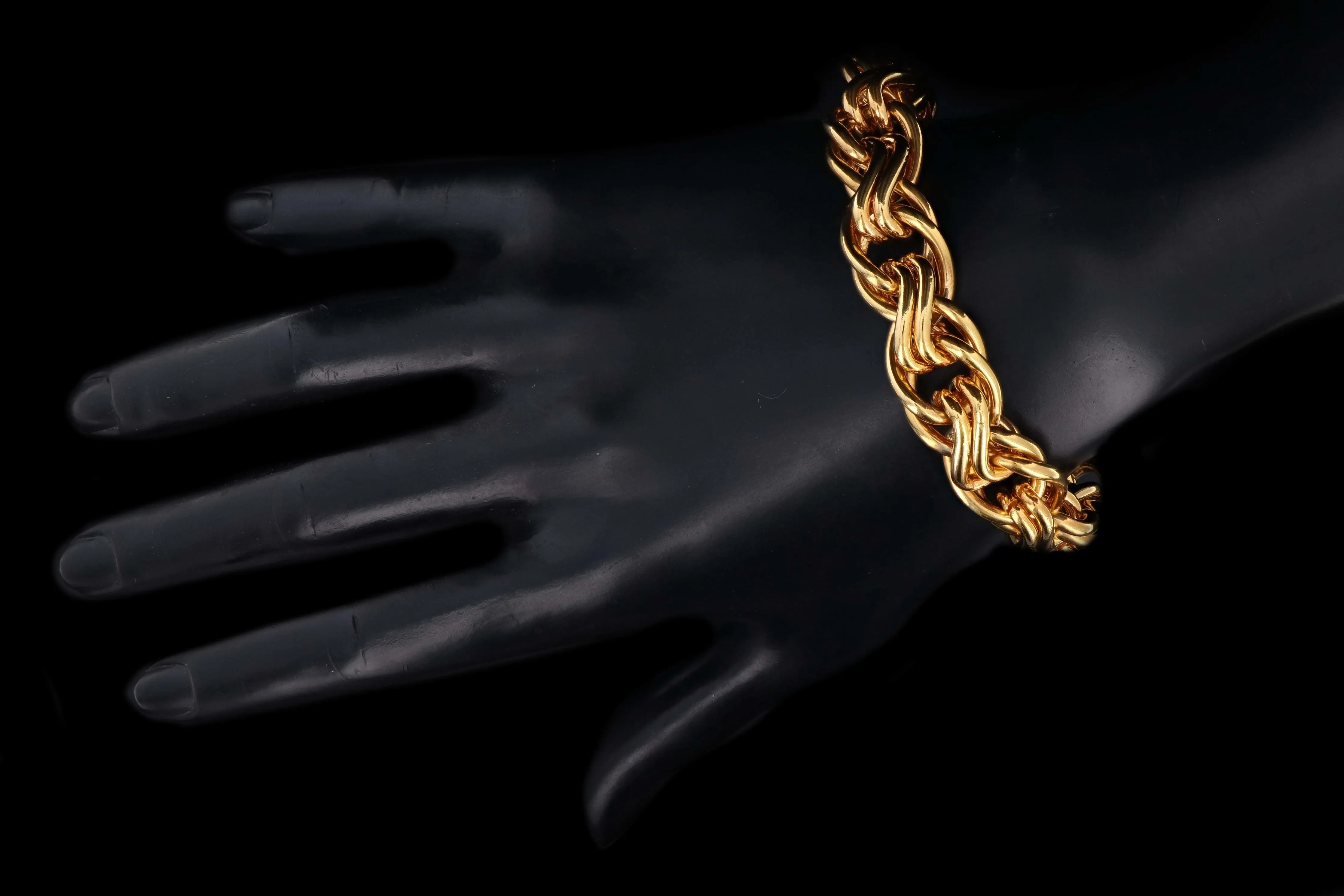 Vintage Givenchy Chunky Gold Plated Chain Bracelet