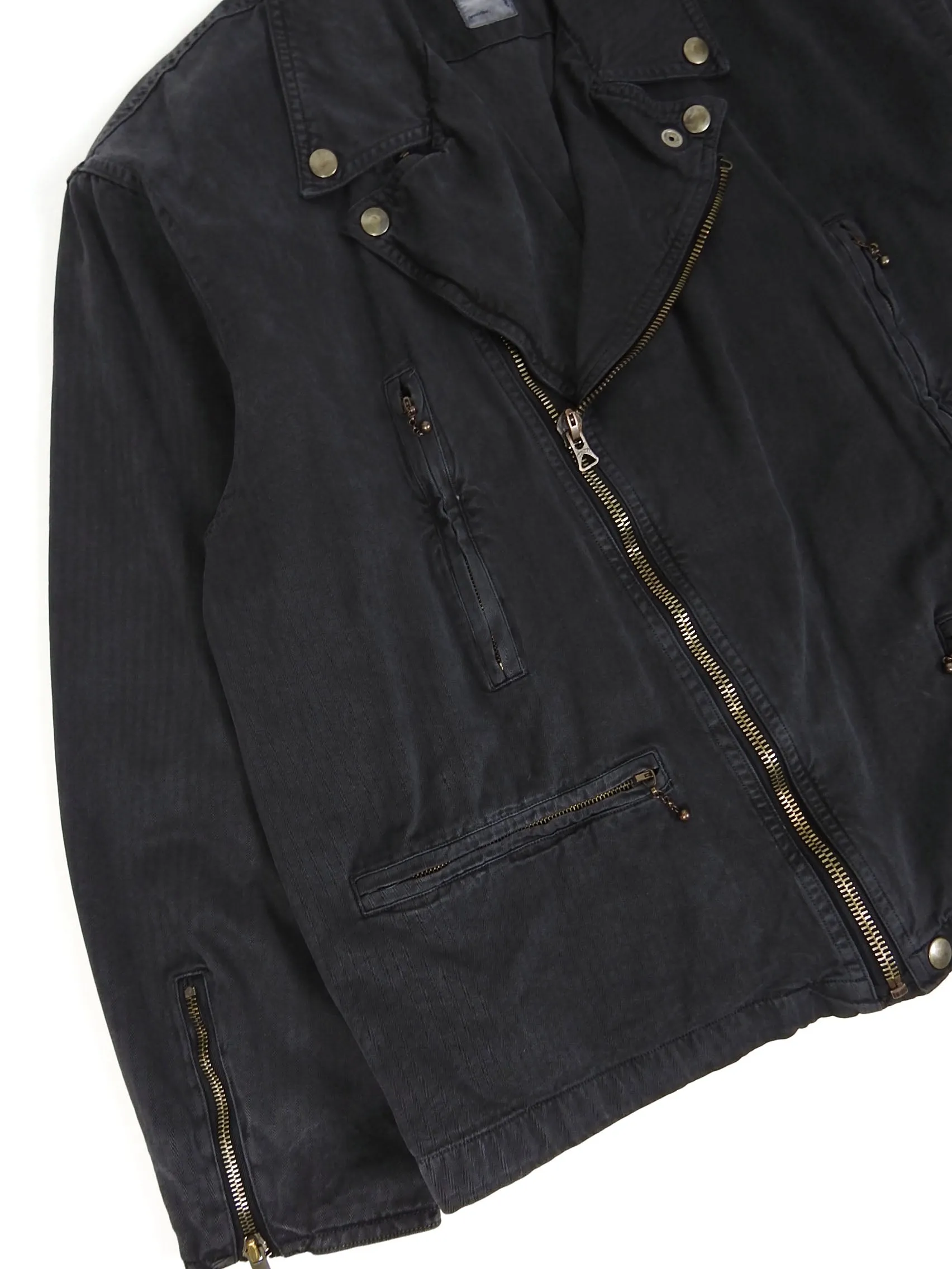 Vlndfles Overdyed Cotton Biker Jacket Size 2