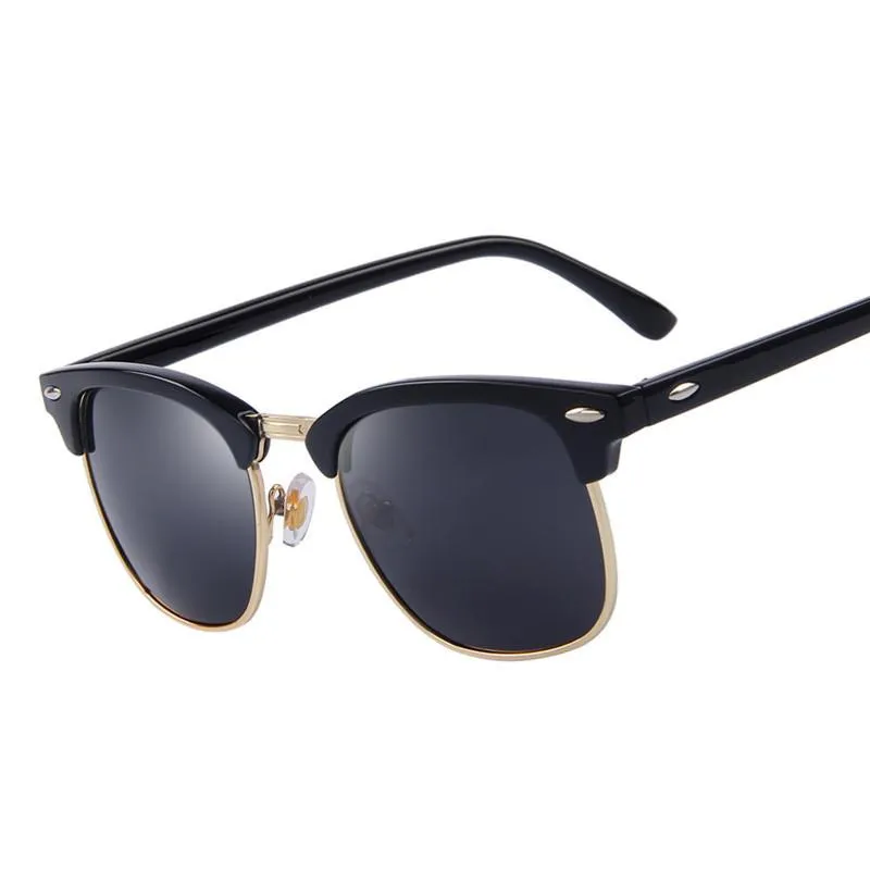 West Louis™ Semi-rimless Round Sunglasses