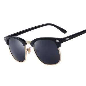 West Louis™ Semi-rimless Round Sunglasses