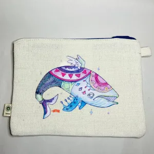 Whale Hemp/Cotton Pouch - Designed by Sadie Rothenberg