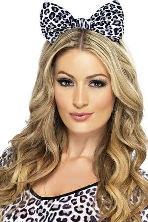 White Leo Bow Headband