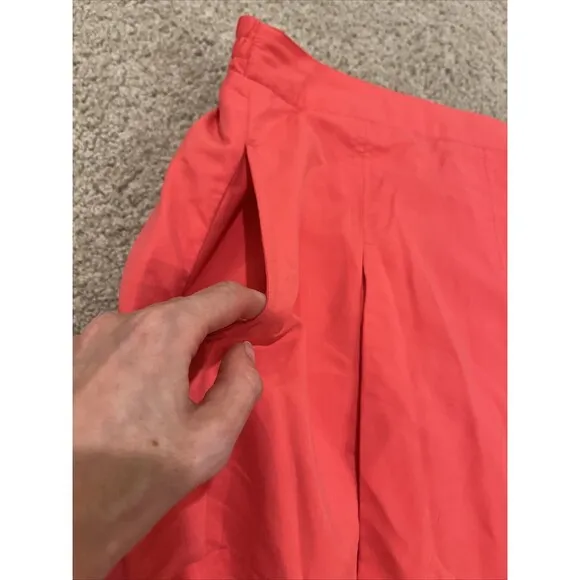 Wilson Women’s Tennis Skirt Polyester Sz Large Pockets Coral Pink Elastic Waist