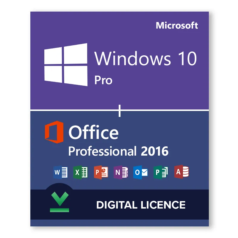 Windows 10 Pro   Microsoft Office 2016 Professional Bundle - Digital Licences