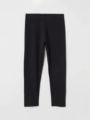Women Black Solid 3/4-Length Leggings