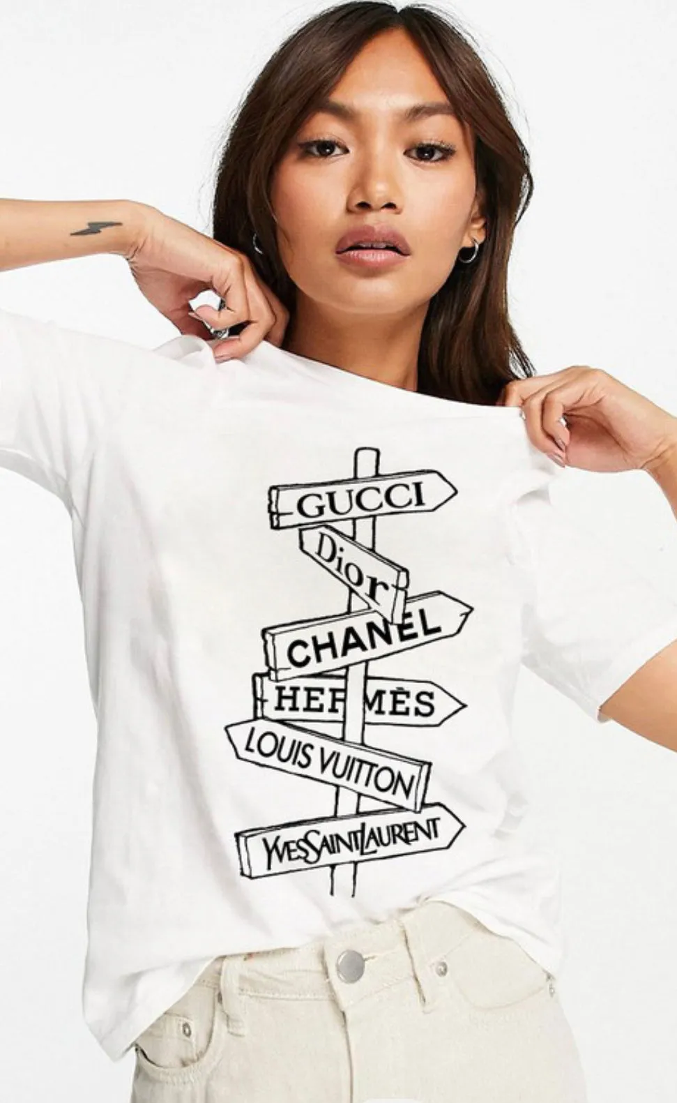 Women’s Black Designer T-Shirt