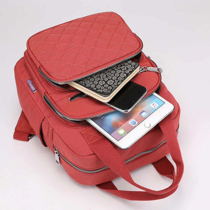 Women's Casual Zipper Travel Small Backpack