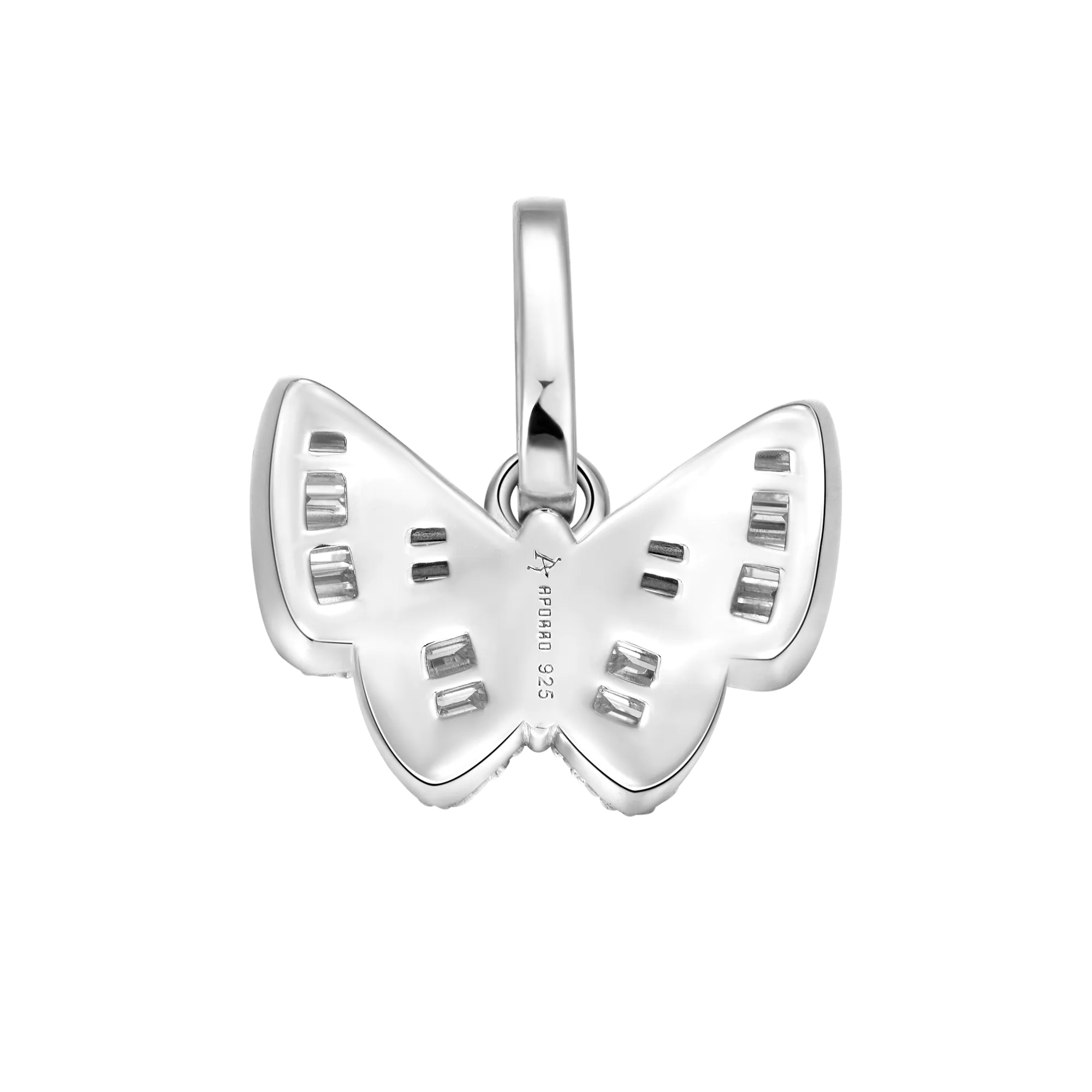 Women's Mixed Baguette Cut Butterfly Pendant
