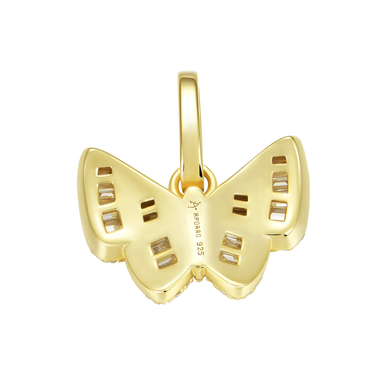 Women's Mixed Baguette Cut Butterfly Pendant