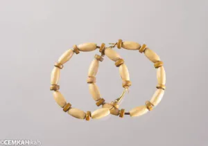 Wood Hoop Earring