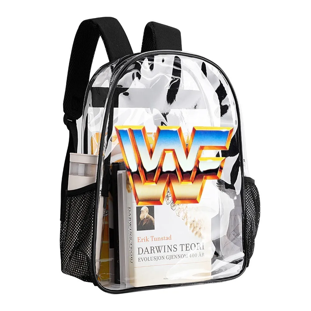 WWF World Wrestling Federation Logo Transparent Backpack 17 Inch