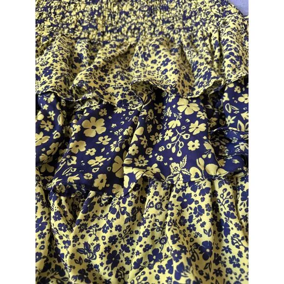 Yellow &amp; Blue tiered Anthropology by Current Air Los Angeles size small